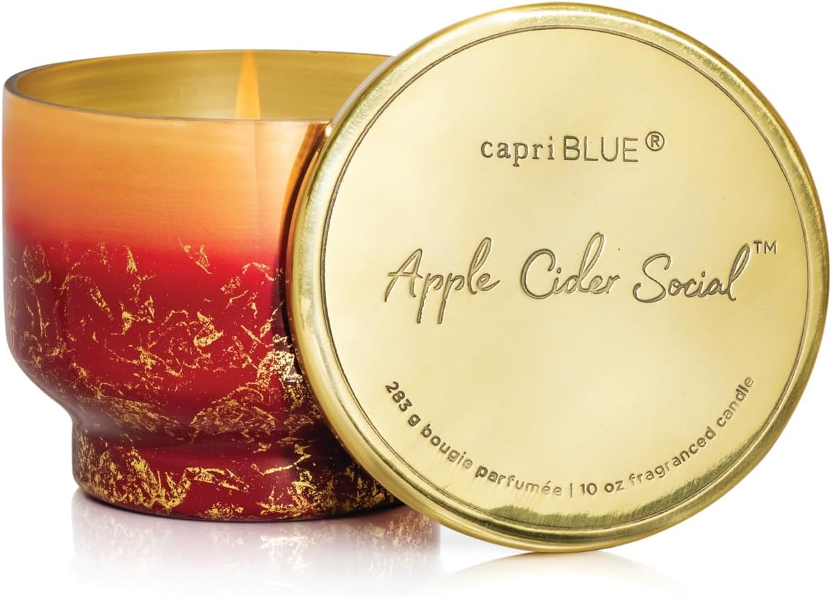 Capri Blue Glimmer Jar Candles - Apple Cider Social Delight