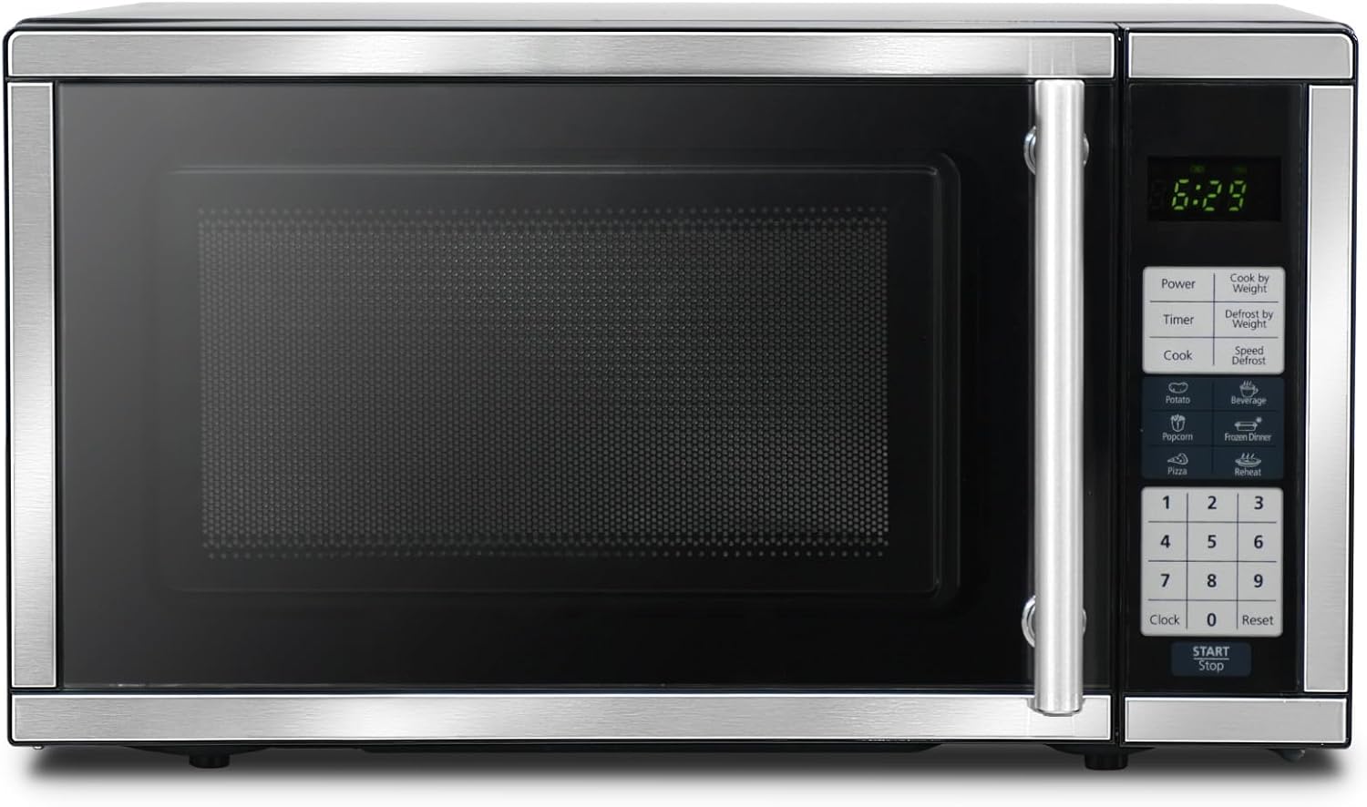Compact 0.7 Cu. Ft. Microwave Oven with LED Lighting and Turntable
