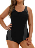 Aqua Eve Plus Size One Piece Swimsuit - Tummy Control Athletic Fit