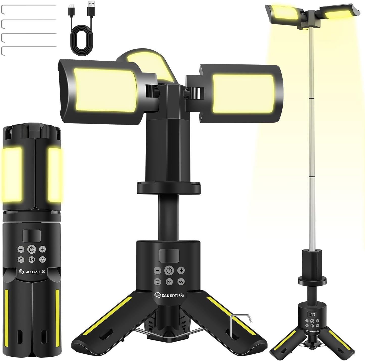 Portable Camping Lights with Stand for Outdoor Adventures