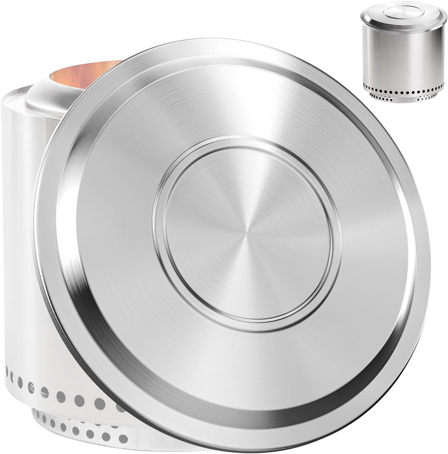 Fire Pit Lid for Solo Stove Bonfire - 19.5 Inch Stainless Steel