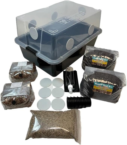 Mushroom Monotub Large 66Q Grow Kit for Dung-Loving Mushrooms