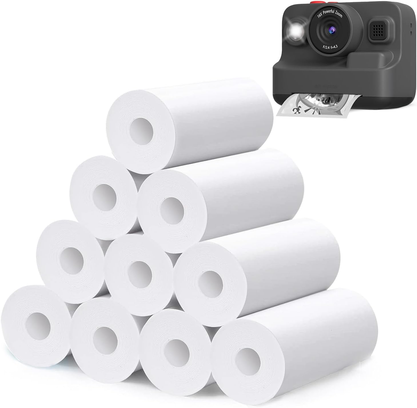 10 BPA-Free Printer Rolls for Kids Instant Camera - Yehtta