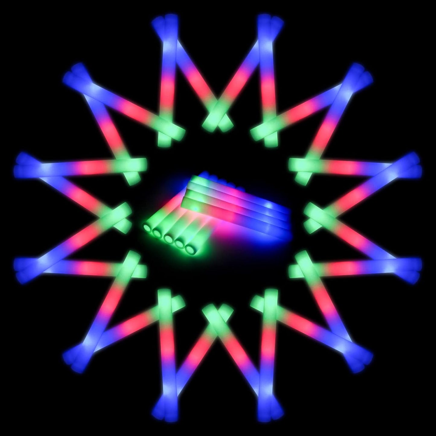 Glow Sticks Bulk 210 PCS Foam Glow Sticks for Parties and Events