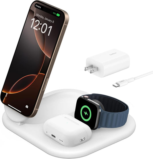 Belkin 3-in-1 MagSafe iPhone Charger - Fast Charging Power