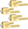 Keyless Gold Door Handles for Privacy - Heavy Duty Design