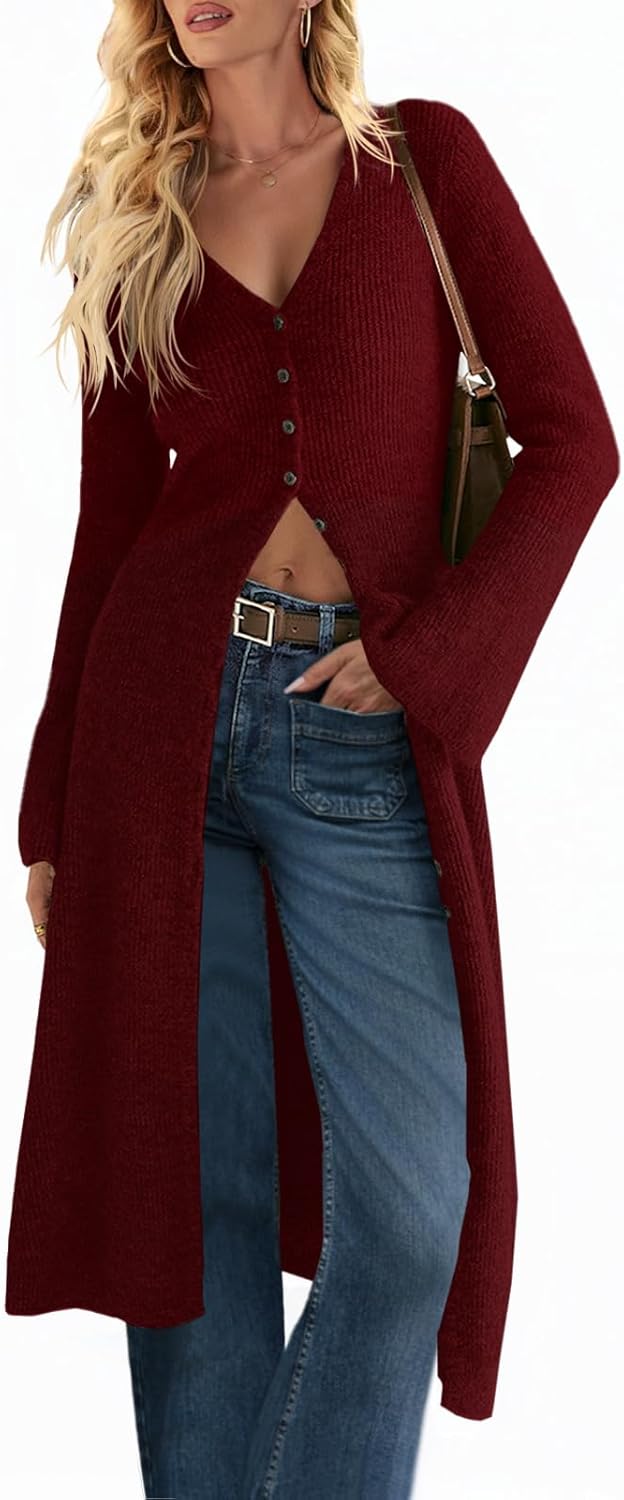Saodimallsu Womens Long Cardigan Sweaters for Stylish Comfort