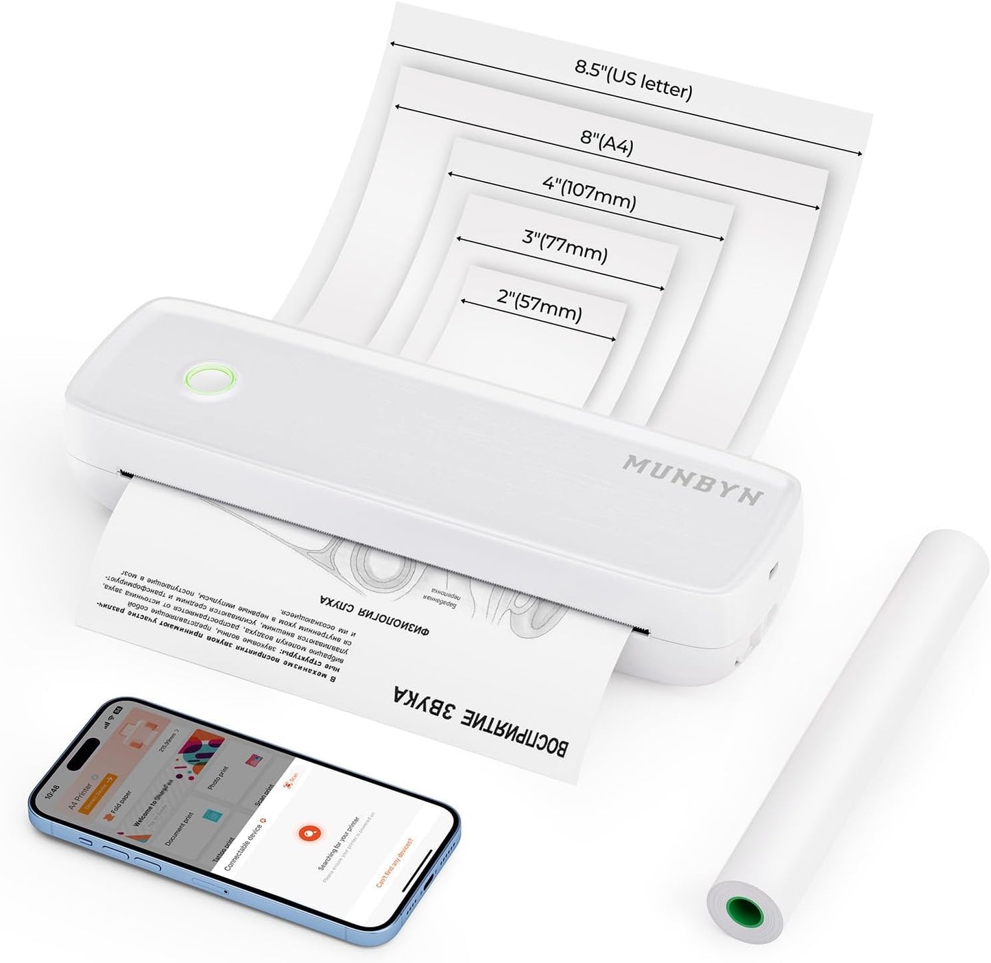MUNBYN Wireless Inkless Portable Printer - Travel's Best Companion!