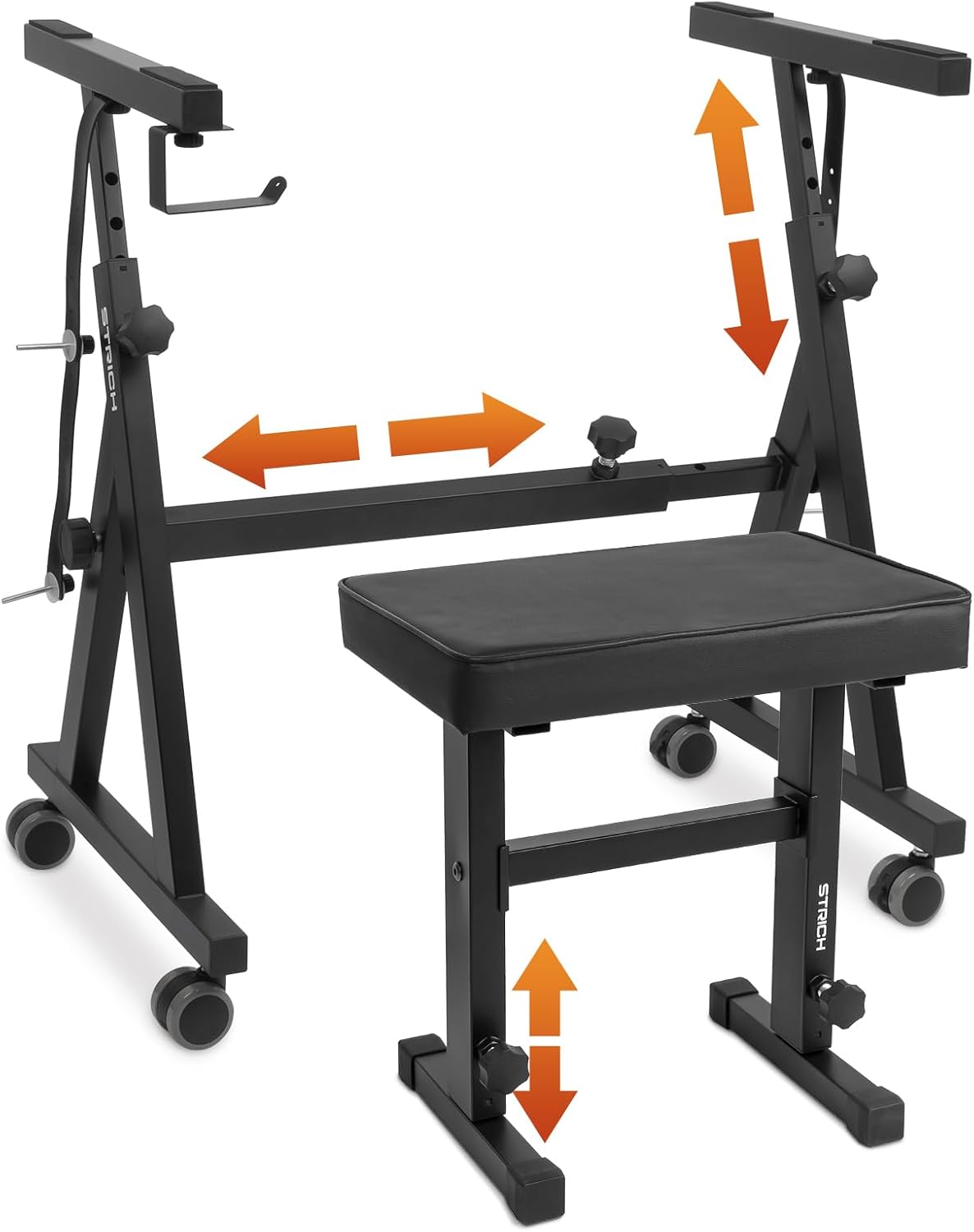 Portable Heavy Duty Piano Stand & Bench Set