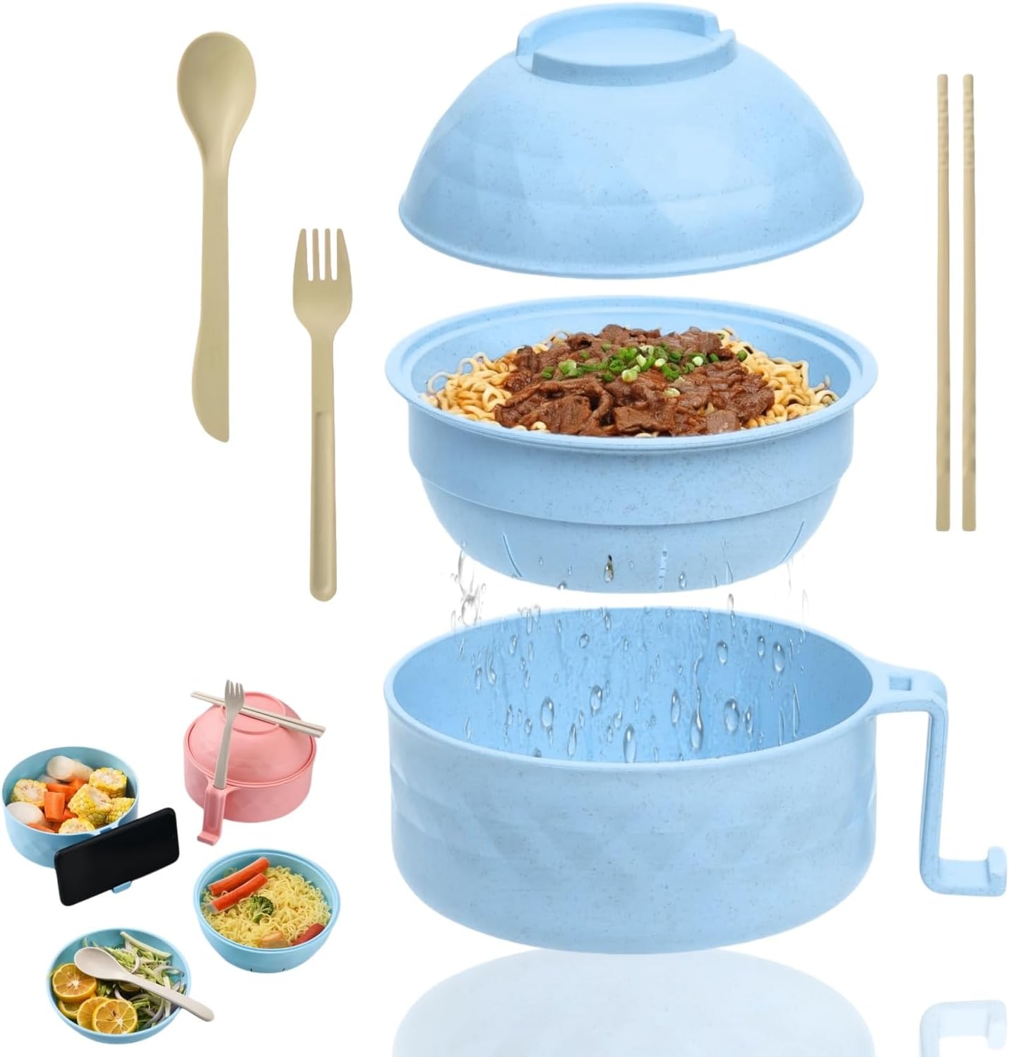 Quick Ramen Fix: 33oz Microwave Bowl Set