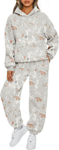 Womens 2 Piece Oversized Tracksuit Set - Cozy Fall Lounge Hoodie