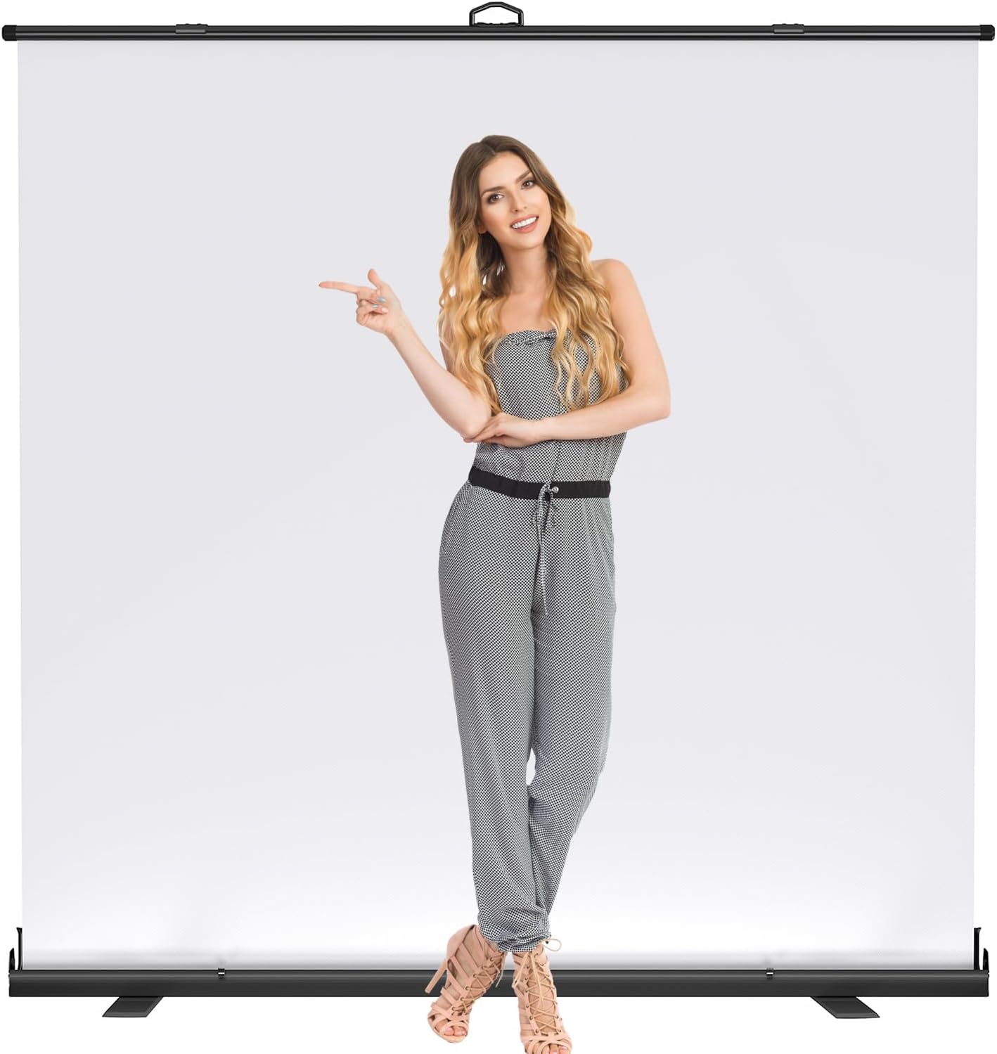 WASJOYE Large Collapsible White Backdrop Screen for Photography