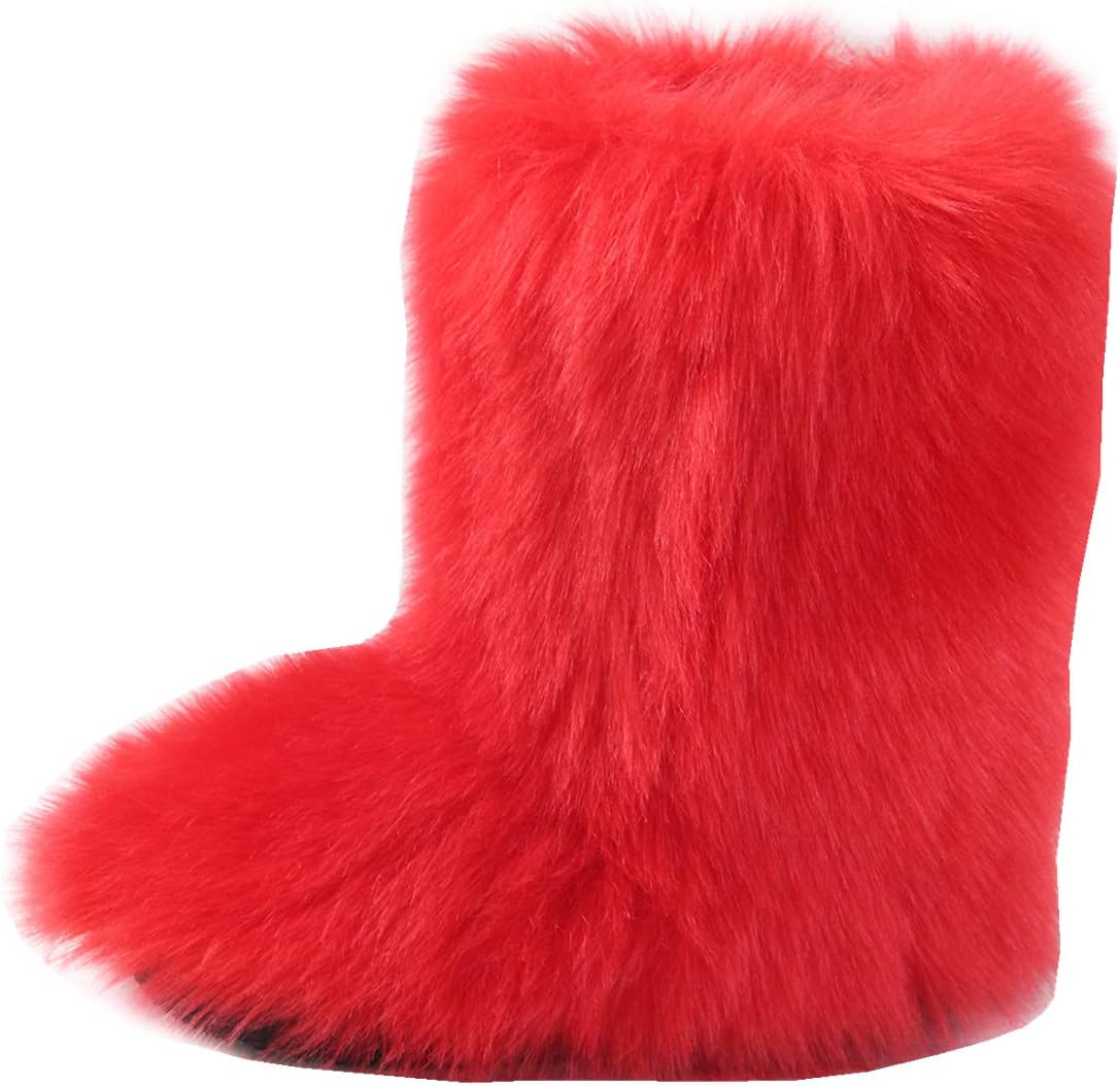 Gegefur Women's Faux Fur Boot: Warm, Comfortable Snow Boots