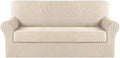 Turquoize Sofa Covers for 3 Cushion Couch - Stretch Jacquard Fit