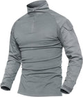 MAGCOMSEN Men's Tactical Military 1/4 Zip Long Sleeve Shirt