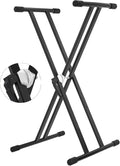 Double-Braced X Keyboard Stand for 88 Key and Smaller - Height