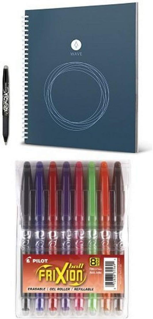 Reusable Smart Notebook + Erasable Gel Pens Bundle