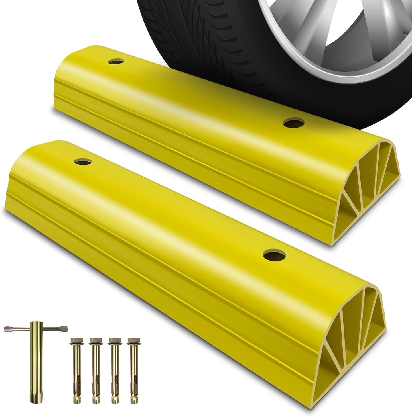 ROBLOCK 22in Parking Stopper for Home Garage & Outside Use