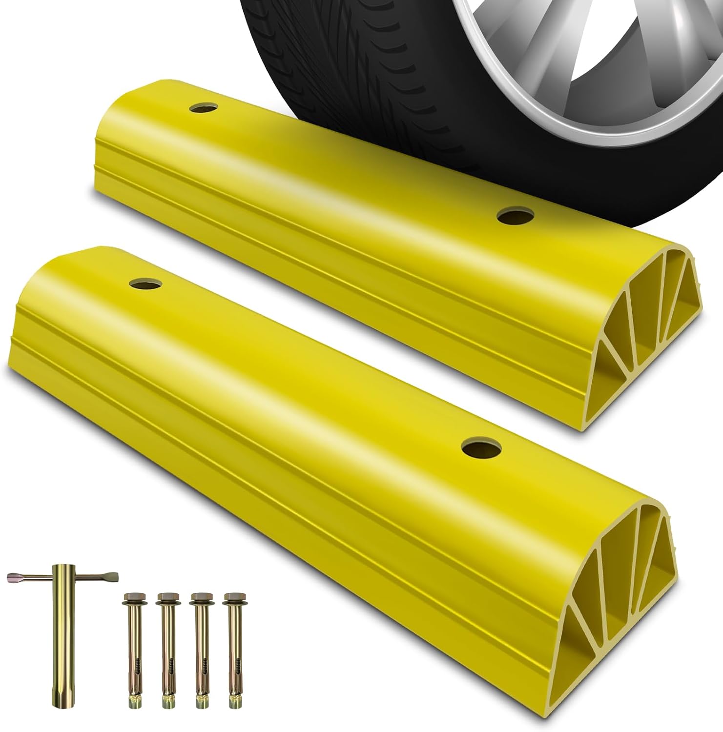 ROBLOCK 22in Parking Stopper for Home Garage & Outside Use
