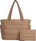 TOPDesign Puffer Tote Bag for Women: Lightweight Quilted Handbag
