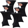Merkaunis Black Stretch Tablecloth Set for Chic Events