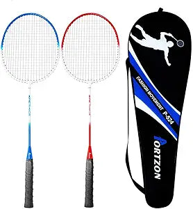 Portzon 2 Player Badminton Racquets Set for Beginners and Fun
