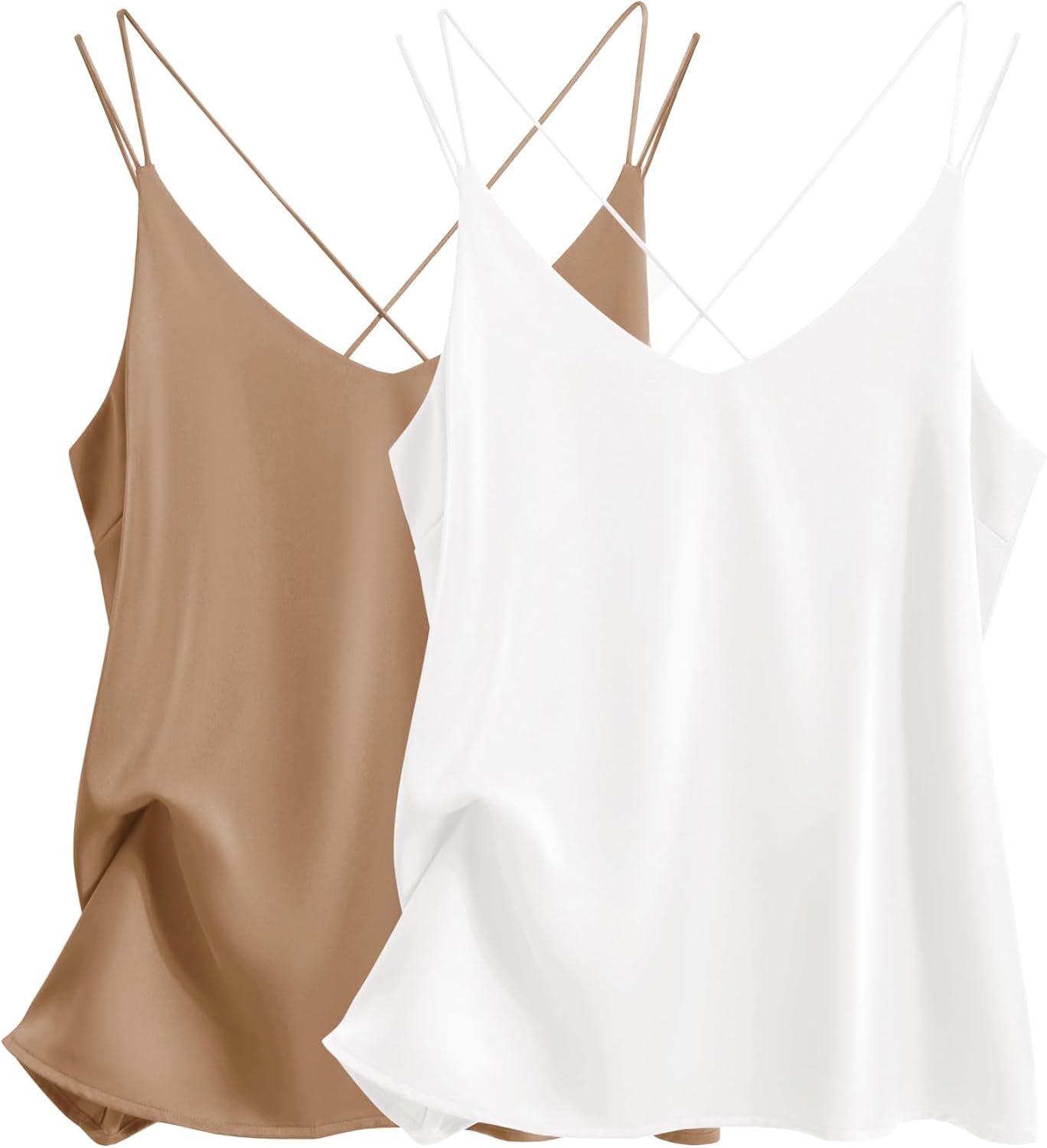 Ekouaer Womens Silk Satin Camisole Tank Tops for Stylish Looks