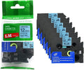 6/Pack LM Tapes Compatible TZe-531 Black on Blue Label Tape