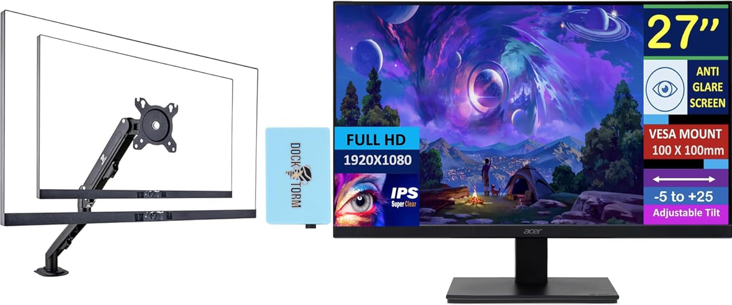 Acer 27 Inch Vero V7 V277 E FHD IPS Monitor with Ergoflexy Arm
