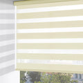 Cordless Zebra Blinds for Windows 56in x 72in - Dual Layer Light
