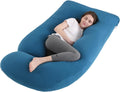 Pregnancy Pillow for Women J-Shaped 59 in Dark Blue - Full Body