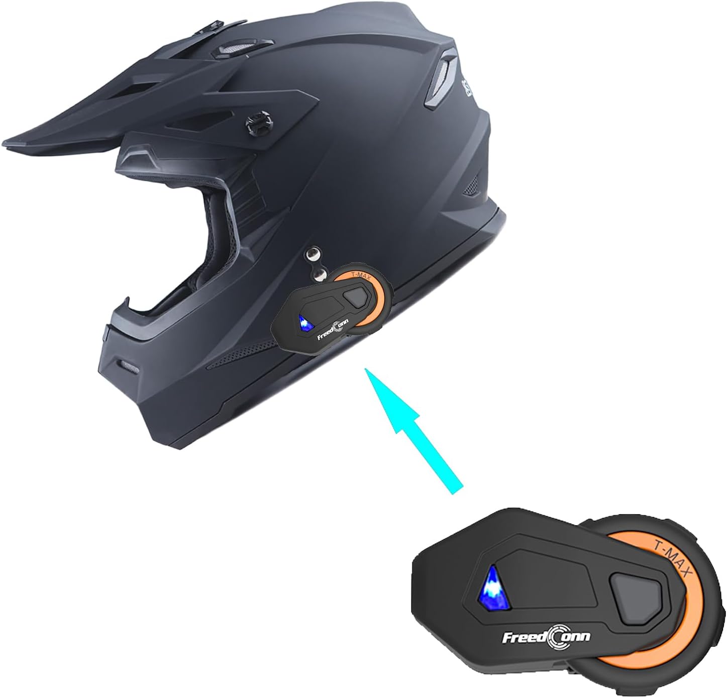 1Storm Adult Motocross Helmet with Bluetooth Headset for Racing