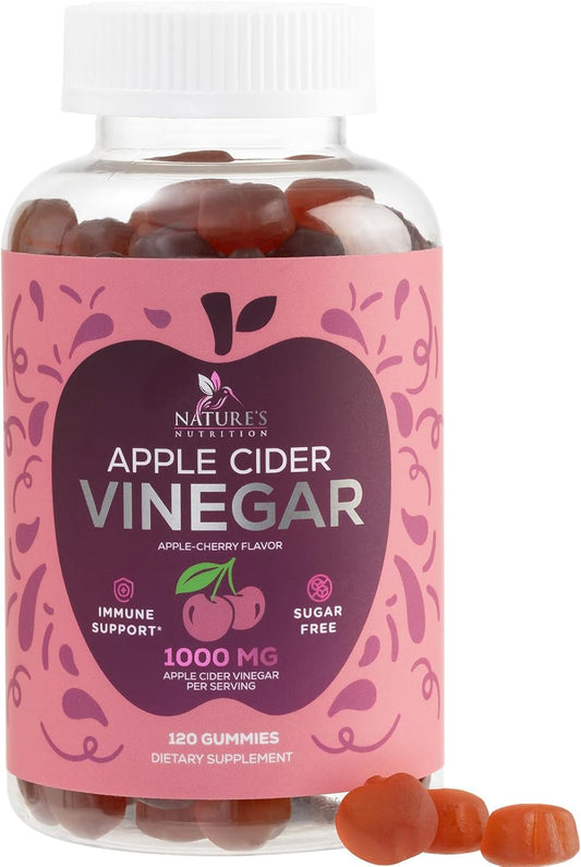Vegan ACV Gummies 1000mg - Energy Boost - Digestion & Detox - 120 Gummies