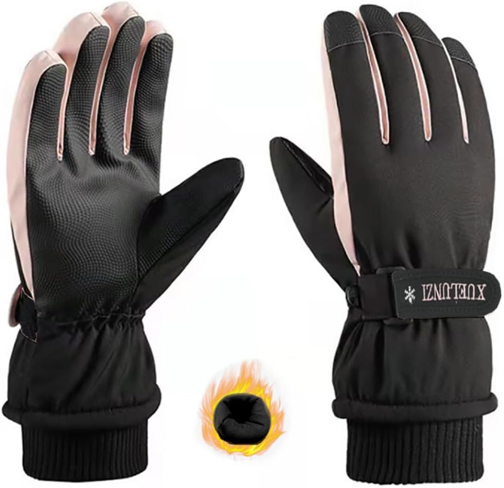Ottsas Women's Waterproof Touchscreen Snow Gloves