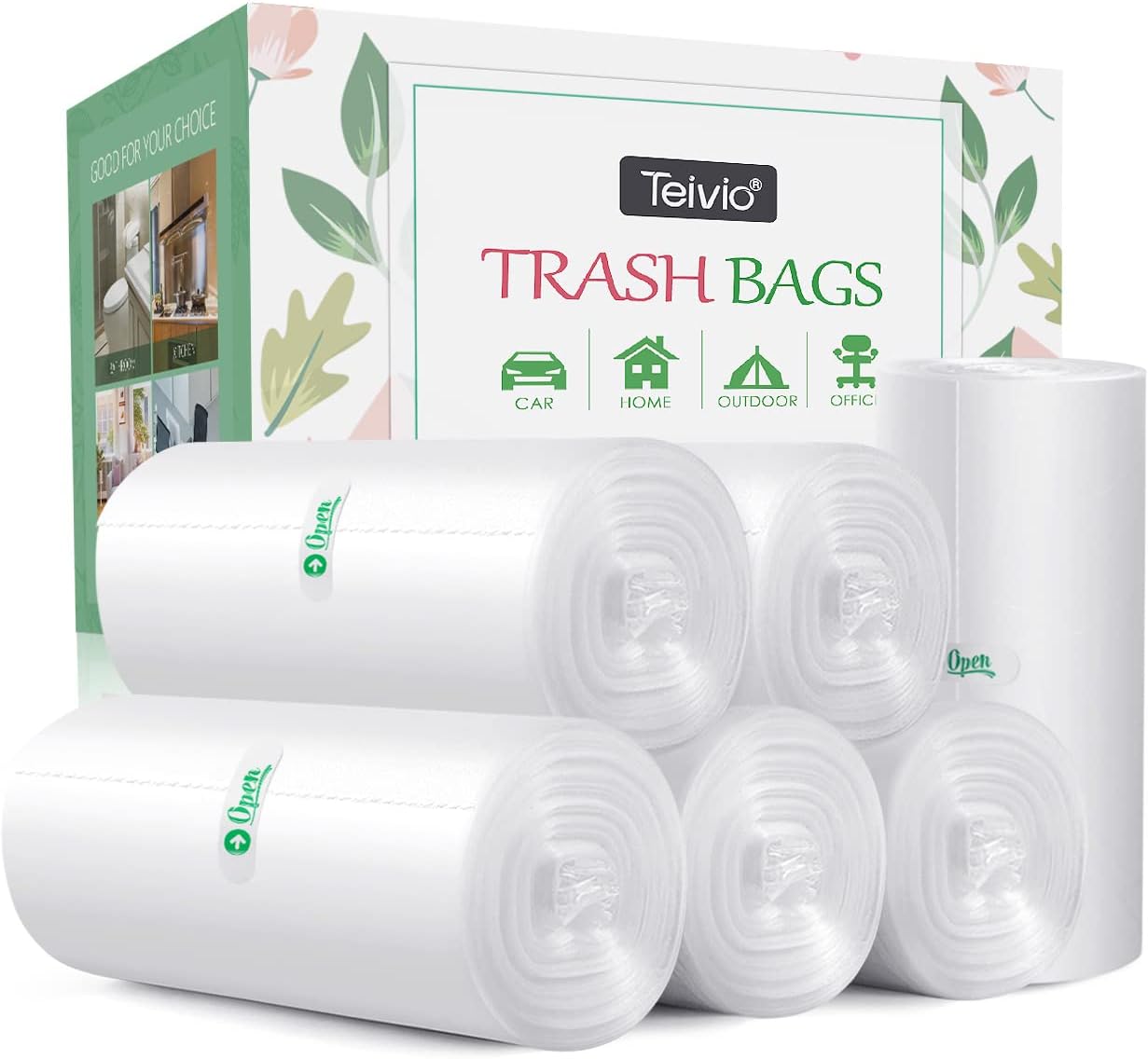 Teivio 0.5 Gallon Mini Trash Bags - 220 Count