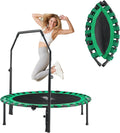 Fitness Trampoline 40/48in Rebounder with Handle - Quiet Foldable