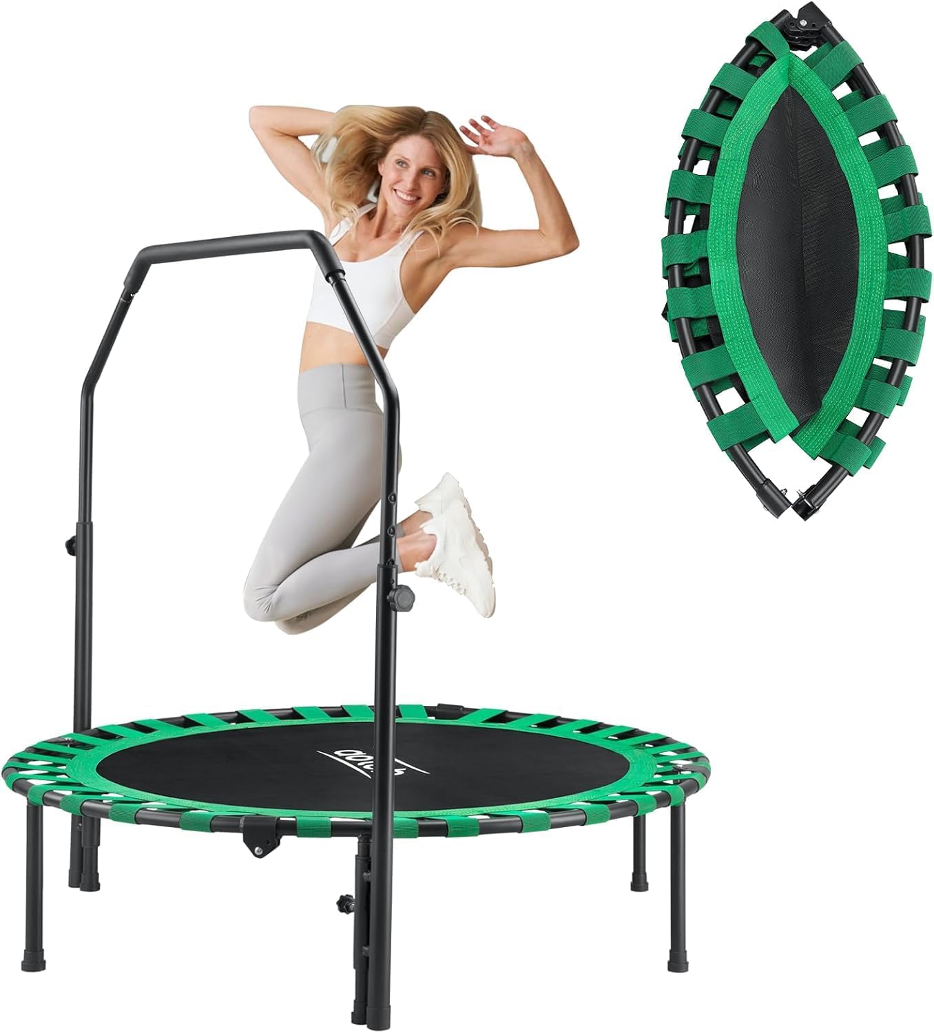 AOTOB Fitness Trampoline for Adults - Foldable & Durable Design