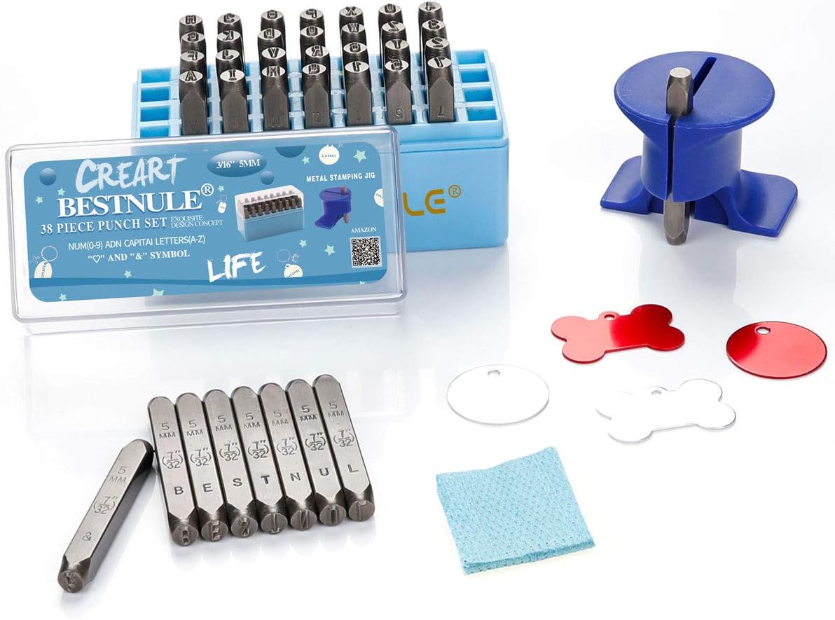 BESTNULE Metal Stamping Kit for Imprinting on Various Surfaces