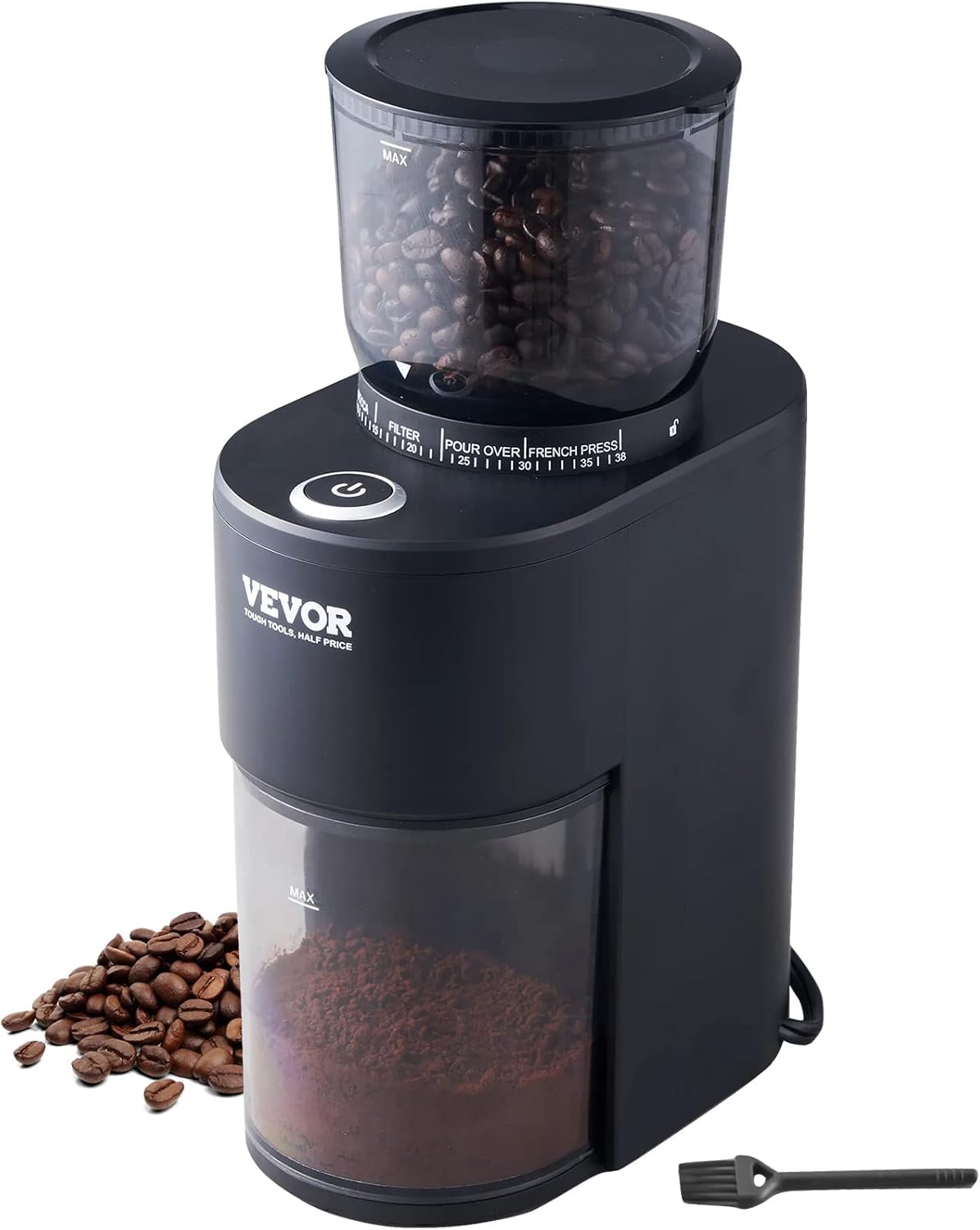 VEVOR 38 Conical Burr Coffee Grinder - Perfect Precision
