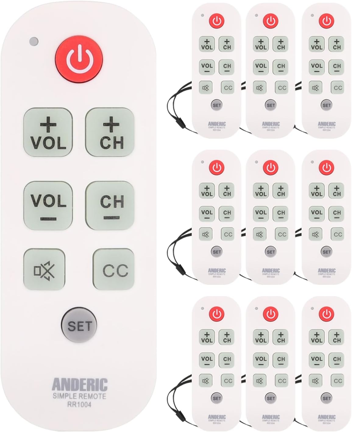 Anderic Easy Big Button Universal TV Remote Control for Seniors