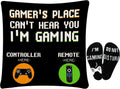 Gamer Gifts Pocket Design Throw Pillow Cover and Socks - Gaming Room