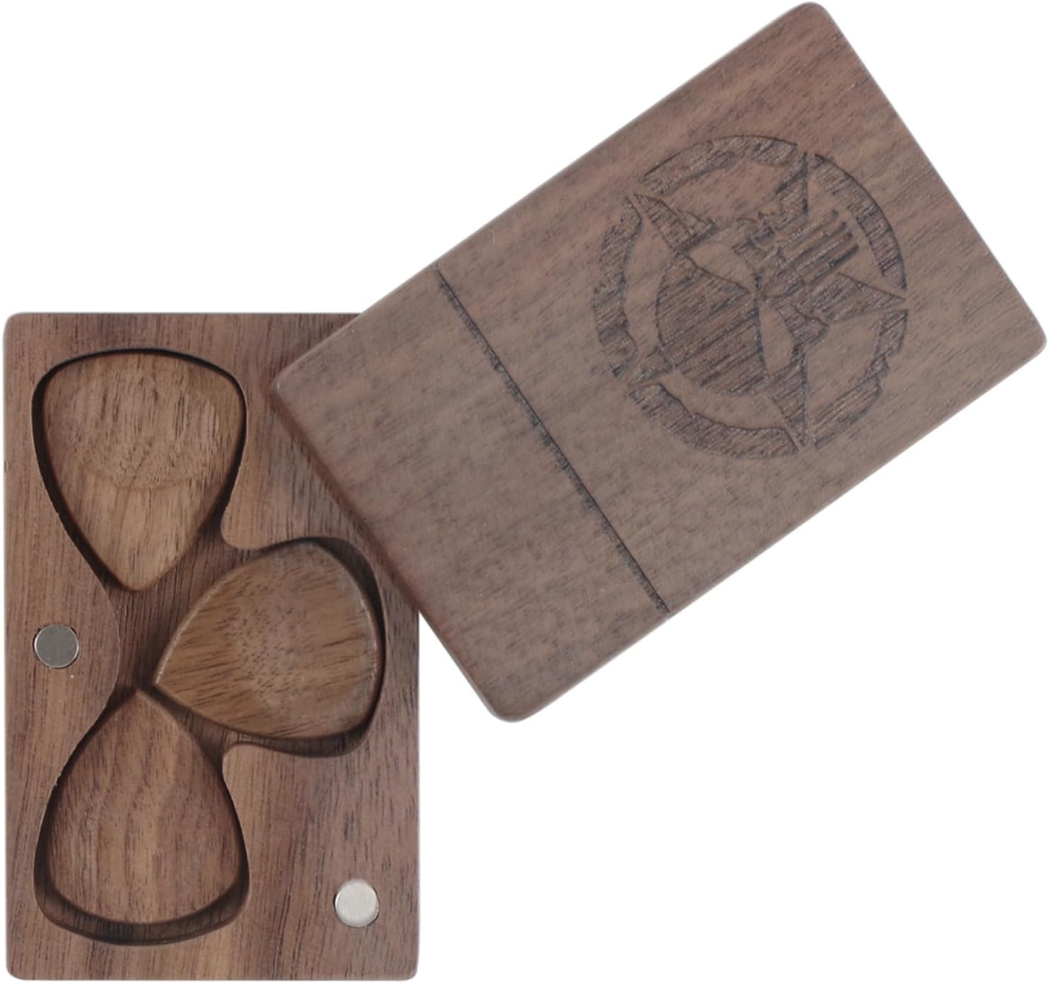 Wooden Guitar Pick Box Set - Organize Your Picks!