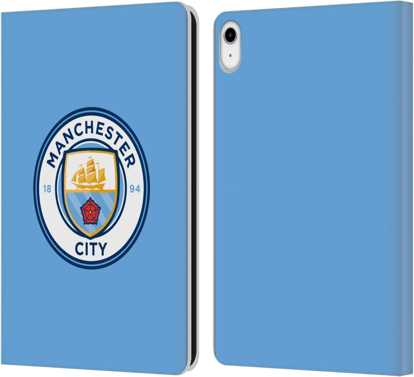 Manchester City FC Blue Leather Wallet Case for iPad 10.9 2022/2025