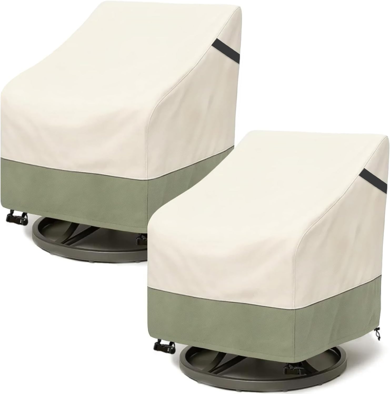 Outdoor Swivel Chair Cover 2 Pack - Heavy Duty Waterproof Protection