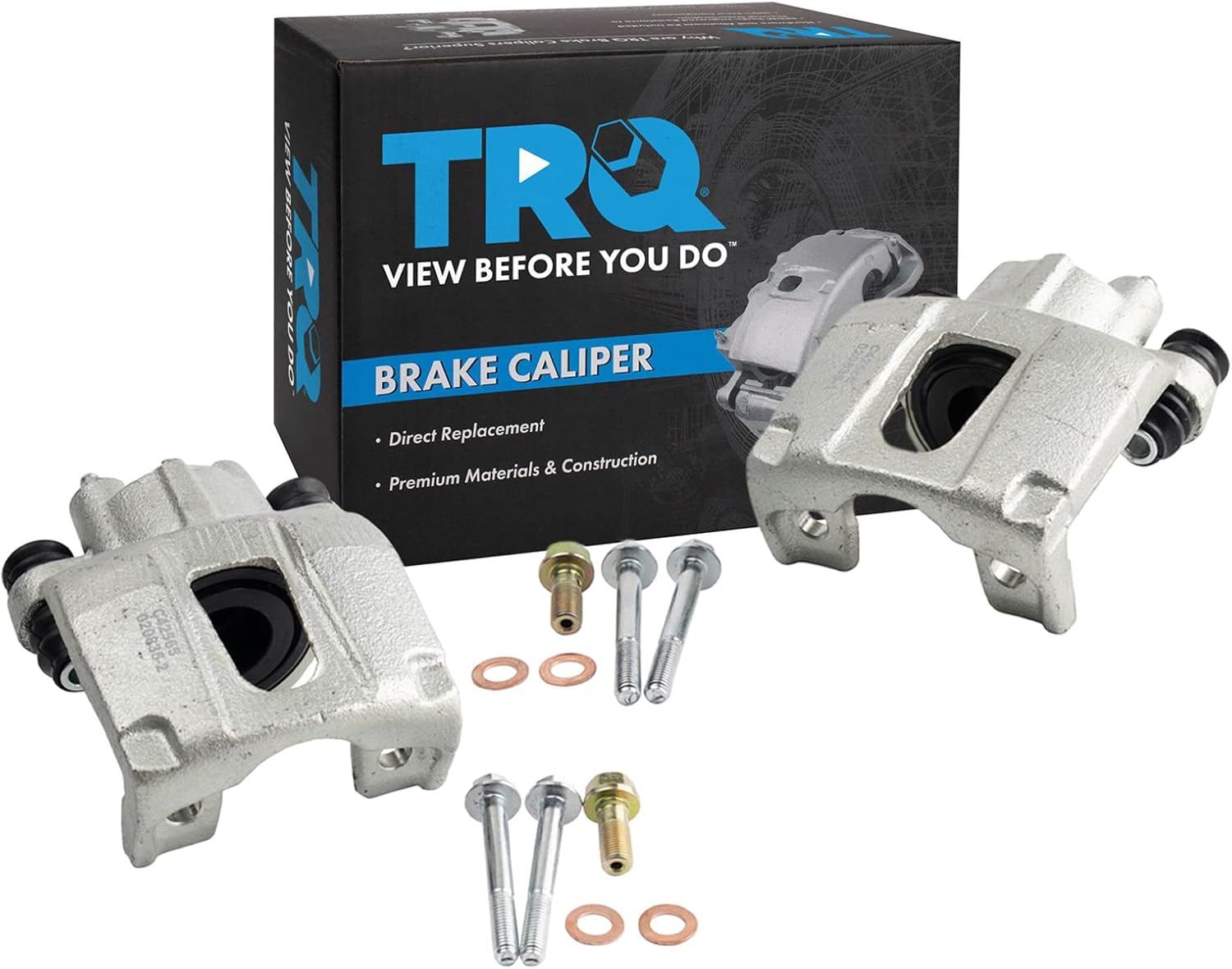TRQ Rear Brake Caliper Set for 2004-2015 INFINITI and Nissan