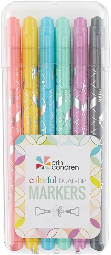 Erin Condren Dual-Tip Markers: Fine & Standard for Art & Coloring