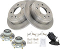 Rear Brake Pad & Rotor Kit with Wheel Hub Bearing Assembly - Reliable