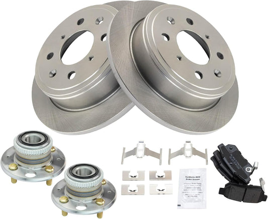 TRQ Rear Brake Pad & Rotor Kit for Acura Integra & Honda Civic