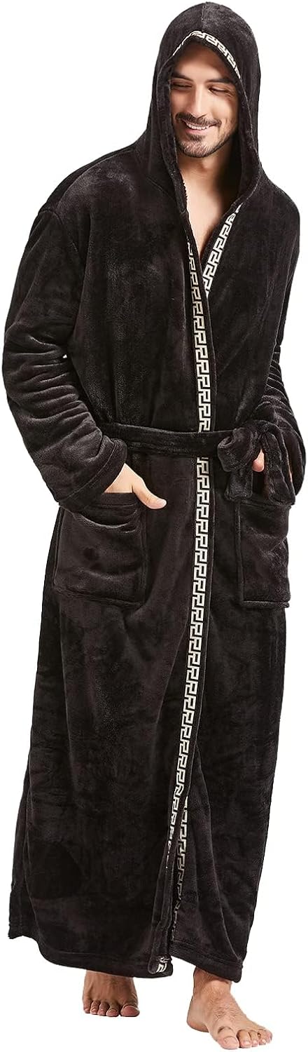 FashGudim Mens Robes Big and Tall with Hood for Cozy Comfort