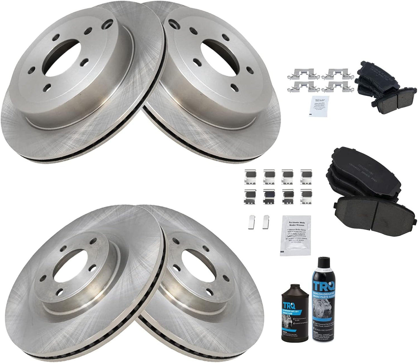 TRQ Brake Pad & Rotor Kit for 2007-2010 Ford Edge & MKX